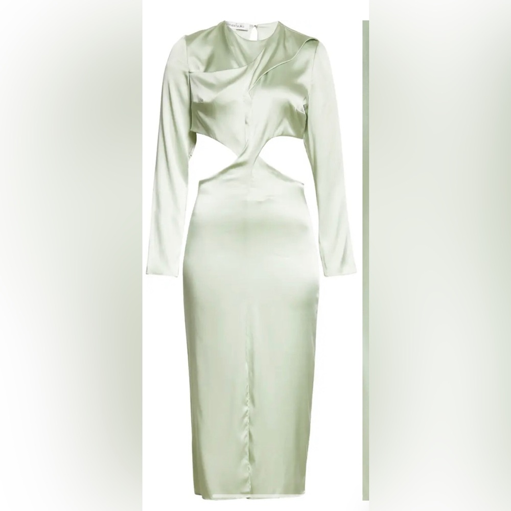 NWT Mother of All Cutout Long Sleeve Stretch Silk Dress- $400 - Picture 2 of 3